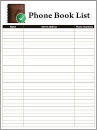 10 Best Phone Book Template Printable Printablee Com