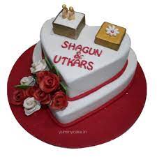 What to put on an engagement cake topper? 1st Anniversary Cake Online Best Designs Yummycake
