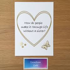 Birthday Card Ideas For Sister Handmade Card For Sisters Handmade Sisters Birthday Card Sisters Day Special Sister Sister Birthday Card Birthday Cards Simple Cards Handmade