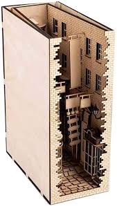 Amazon Com Luowan Wooden Book Nook Inserts Art Bookends Diy Bookshelf Decor Stand Decoration Japanese Style Light Mode In 2020 Bookshelves Diy Diy Bookends Book Nooks