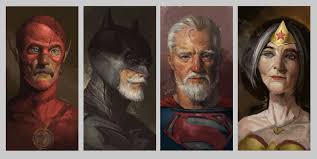 Flashes are often seen with smiles on their faces, being poster boys for nice guy. 1089852 Face Drawing Painting Illustration Old Portrait Artwork Batman Superhero Old People Wonder Woman Flash The Flash Superman Head Art Modern Art Mocah Hd Wallpapers