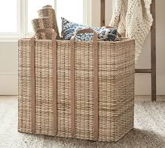 Pottery barn outdoor vintage lighting. Austin Woven Basket Collection Natural In 2021 Basket Storing Blankets House Colour