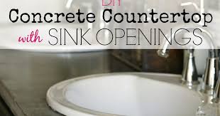 Diy Concrete Countertop With Sink Openings Pneumatic Addict