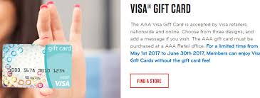 Your card may be used in the united states everywhere visa debit cards are accepted. Aaa Is Offering Fee Free Visa Gift Cards Till The End Of June Miles To Memories