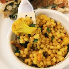 Vegan potato salad of the week. Curry Cauliflower Couscous Bake Broil And Blog