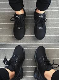 Adidas Black And Rose Gold Trainers Zx Flux Super Stylish Adidas Zx Flux Shoes Triple Black These Adidas Womens Mesh Shoes Show Off Signature Zx Details Like F Adidas Schoenen Schoenen Sneakers Schoenen