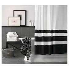 Add Some Classic Style To Your Bathroom D Eacute Cor With This Black And White Color Block Shower Curtain Fr Black Curtains Color Block Curtains White Curtains