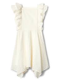Eyelet Flutter Handkerchief Dress Outfit Inspiration Spring Girls Dresses Flutter Dress