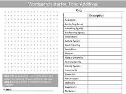The best part about sunday crossword? Food Additives Keywords Ks3 Gcse Starter Activities Wordsearch Anagrams Alphabet Crossword Cover Teaching Resources