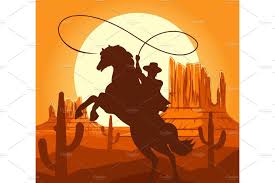 Western Cowboys Silhouette In Desert Cowboy Images Cowboy Art Western Art