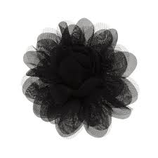 Flower designs drawing images simple. The Tiny Universe Black Flower Hair Clip 15cm Childrensalon