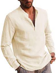 Ma Baby Men Linen Shirt Long Sleeve Casual Button Up Beach Shirt Tops Walmart Com