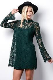 High Neck Keyhole Back Crochet Dress Lace Dress Boho Mauve Lace Dress Bell Sleeve Dress Boho