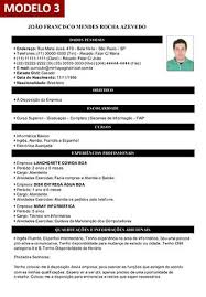 O documento é no estilo profissional, mas não há campo para foto. Gerador De Curriculum Vitae Online Com Foto 9 Modelos De Curriculo