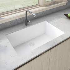 Enjoy all the advantages of an undermount kitchen sink: 33 X 19 Inch Granite Composite Undermount Single Bowl Kitchen Sink Arctic White Ruvati Usa