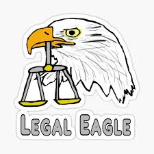 Legal Eagle" Sticker for Sale by Mark-Ewbie | Redbubble