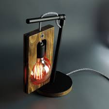 Desk Lamp Lp 17 A Etsy Wooden Table Lamps Wood Lamp Design Wooden Lamp