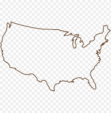 Fully editable outline map of the united states with states. United States Outline Png Usa Map Outline Sv Png Image With Transparent Background Toppng