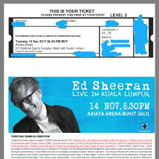 Check spelling or type a new query. Ed Sheeran Live In Malaysia Concert Tickets Tickets Vouchers Event Tickets On Carousell