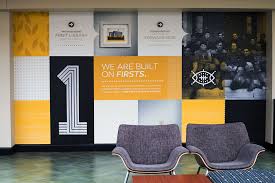 wsu rhatigan student center gardner design office wall design signage design environmental graphic design