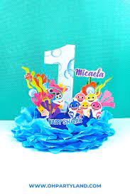 All letters in the alphabet plus shark spacers! Baby Shark Party Decoration Oh Partyland