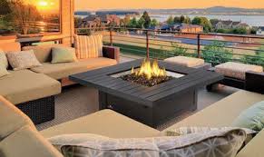 Gas Firepit Chat Table Square Outdoor Fire Pit Backyard Fire Fire Pit Table