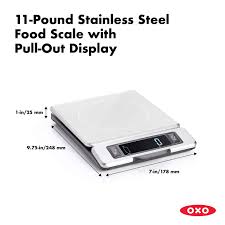 Oxo good grips 6 lb precision coffee scale with timer is sure to look especially elegant set on your kitchen counter. Oxo Good Grips 11 Pound Stainless Steel Food Scale With Pull Out Display Buy Online At Best Price In Uae Amazon Ae