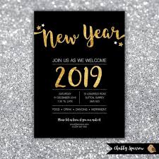 New Year S Eve Party 2018 2019 Invitation Christmas Etsy New Years Eve Invitations New Years Party Glitz And Glamour Party