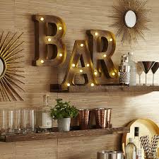Always Wanted To See Your Name In Lights We Can Help Our Led Equipped Letters Will Add A Celebratory Twinkle To Home Bar Decor Home Bar Designs Bars For Home