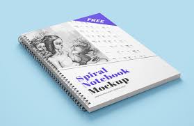 Free Spiral Notebook Mockup Prepared In Five Different Shots With Customizable Background Color May Be Use In Priva Free Mockup Mockup Design Spiral Notebook
