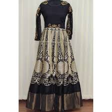 Peachmode brings to you a wide range of anarkali suits designs at best price. Black Floral Party Wear Designer Indo Western Style Anarkali Gown
