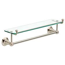 Wall mounted glass shelves with beautiful and clean appearance to place bathroom accessories on glass shelves will make a decorative piece to your bathroom. 200 Glass 16 Inch Bathroom Shelf With Towel Bar Check More At Https Www Michelenails Com 20 Glass 16 Inch Bathroo Bathroom Towel Bar Glass Bathroom Towel Bar