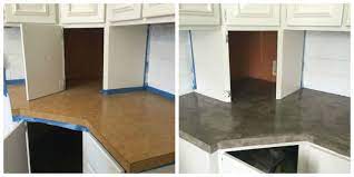 This Diy Is The Easiest And Cheapest Way To Fake Concrete Countertops Diy Kitchen Countertops Diy Countertops Concrete Countertops