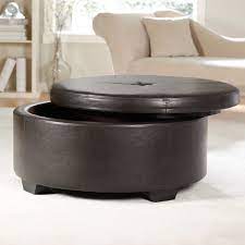 Osp home furnishings augusta eco leather round storage ottoman with brass color nail head trim and deep espresso legs, espresso. Round Storage Ottoman Coffee Table Garden Barninc Leather Ottoman Coffee Table Storage Ottoman Coffee Table Ottoman Coffee Table