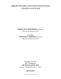 Https Www Haynesboone Com Media Files Attorney Publications 2018 Arbitration Related Litigation In Texas Paper Ashx La En Hash 993ceaa759ea957328b3852ad699f9dbcdf20086