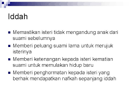 Tempoh iddah bagi wanita yang kematian suami. Ulum Alsyariah 1 Institut Pengajian Tinggi Alzuhri Sesi