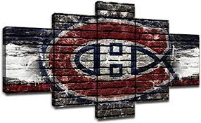 Montreal canadiens logo svg, montreal, hockey, nhl logo, team svg, dxf, clipart, cut file, vector, eps, pdf, logo, icon. Montreal Canadiens Wall Decor Nhl Team Logo Art Paintings 5 Piece Canvas Picture Ice Hockey Artwork Living Room Prints Poster Home Decoration Wooden Framed Ready To Hang 60 Wx32 H Amazon Ca Home Kitchen