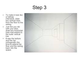 Although an experienced artist can use perspective drawing to replicate these concepts will later apply to drawing buildings, houses, rooms and tons more! One Point Perspective Part Ii The Sequel Step 1 Begin With A Simple Room Just Like Last Time Draw A Flat Door Ppt Download