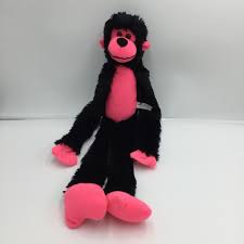 Toy Factory Black Hot Pink Hanging Monkey Plush Soft Toy 18 Stuffed Animal Toyfactory Monkey Stuffed Animal Hanging Monkey Monkey Plush