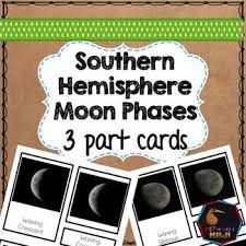 3 Part Montessori Inspired Cards To Learn Lunar Moon Phases Ideal For Australian And New Zealand Cla Science Teaching Resources Montessori Science Moon Phases