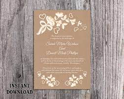 Lace Wedding Invitation Template Download Printable Etsy Wedding Invitation Templates Rustic Vintage Floral Wedding Invitations Rustic Wedding Invitations Burlap