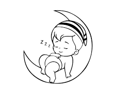 Baby Boy Head Clipart Black And White Cute Newborn Baby Boy Sleeping On Moon Silhouette Svg File For Etsy In 2020 Baby Drawing Easy Cute Newborn Baby Boy Drawings Of Friends