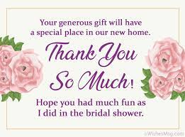 Bridal Shower Thank You Messages Wishesmsg Thank You Messages Bridal Shower Wedding Thank You Messages