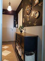 I also want to replace the carpeting to something in a dark to mid grey rather than the boring. Visually Enlarge A Narrow Hallway Tips And Tricks When Using Wallpaper Blog Inspiration Wallpaper From The 70s