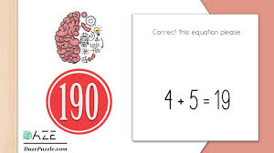 Ein sehr ähnliches spiel mit dem brain out, doch die fragestellung hier ist ganz anders formuliert. Brain Test Level 190 Correct This Equation Please Answer Daze Puzzle