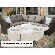 Hartman Appleton Essential Rectangular Casual Dining Set Weatherready Cushions Slate Stone Appset18ss10 Garden Furniture World