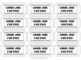 Good Job Coupon Effective Resume Good Essay Reward Chart