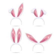 Ostern hasengesichter hasenohren vorlagen zum ausdrucken. Hasenohren Hintergrund Premium Vektor
