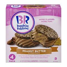 Baskin Robbins Ice Cream Sandwich Peanut Butter N Chocolate