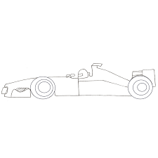 Dessin a colorier d une voiture de course de type formule 1. Coloriage Voiture De Course Formule 1 De Profil Tete A Modeler